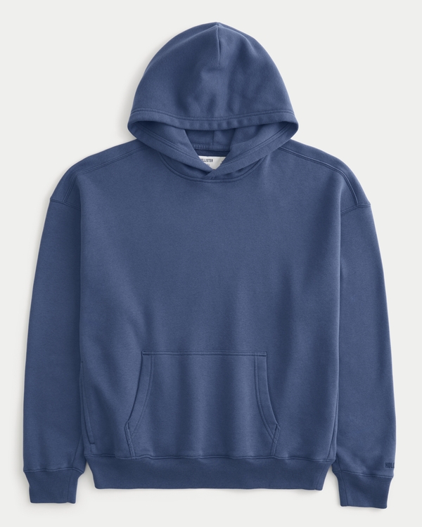 Boxy Hoodie, Dark Blue view 1