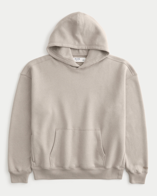 Boxy Hoodie, Tan view 1