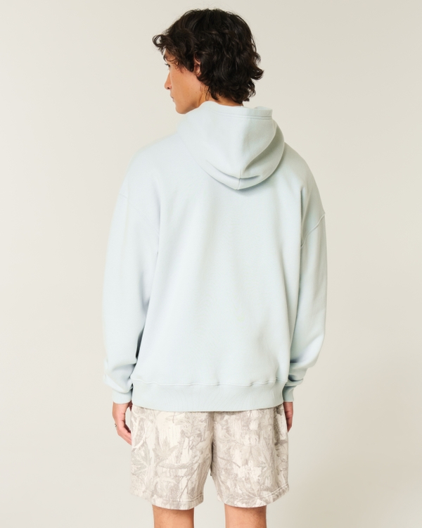 Boxy Hoodie, Blue Gray view 2
