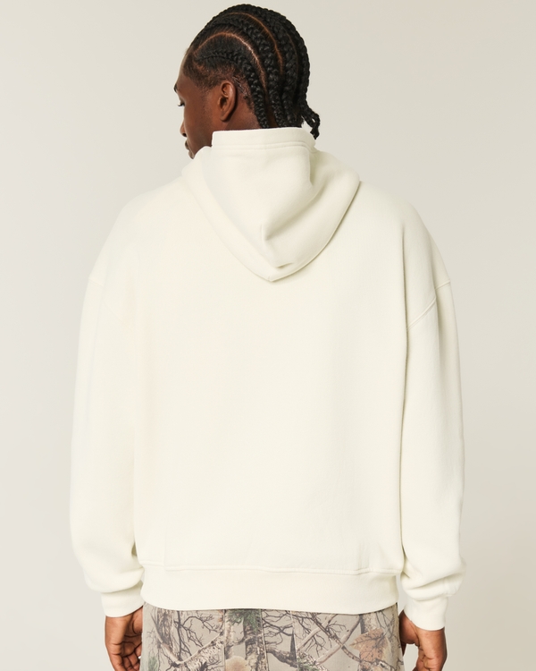 Boxy Hoodie, Dark Cream view 2