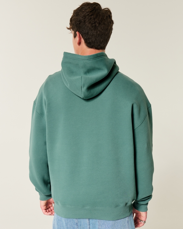 Boxy Hoodie, Faded Teal view 2