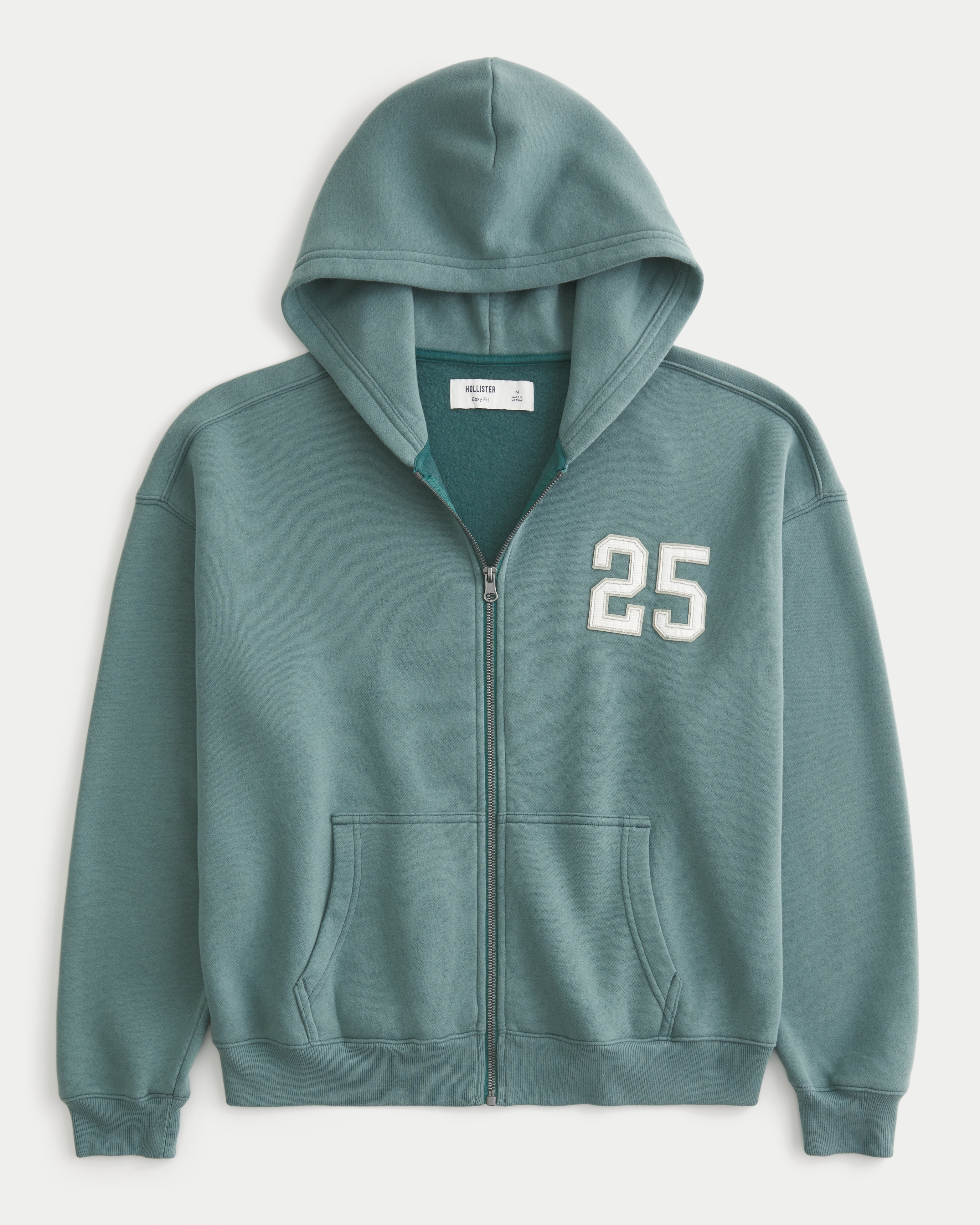 Hollister Boxy Number Graphic Zip-Up Hoodie | Liberty Center