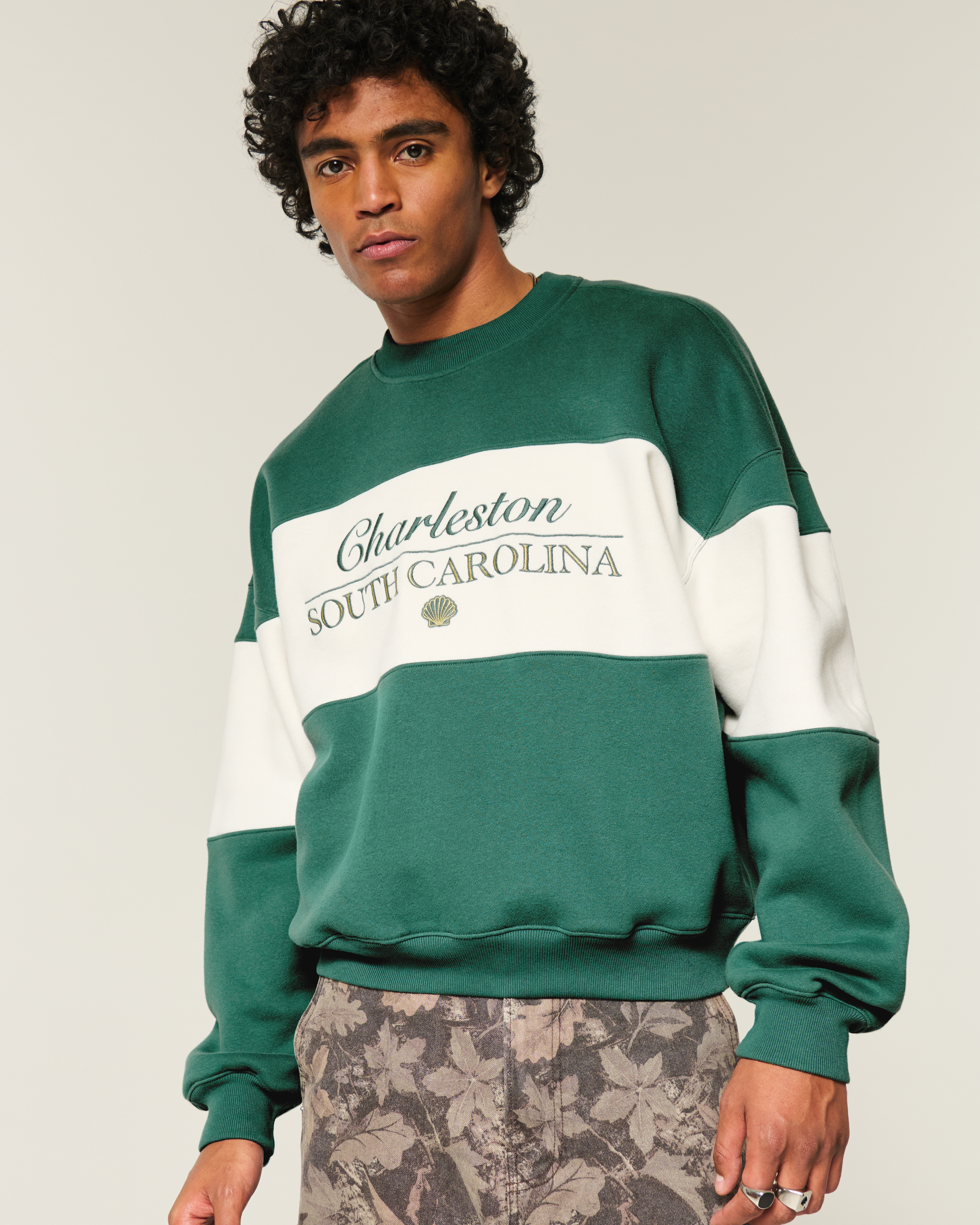 Baggy Cinch Charleston Graphic Crew Sweatshirt