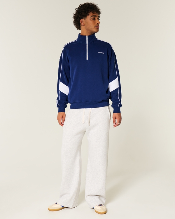 Boxy Half-Zip Logo Sweatshirt