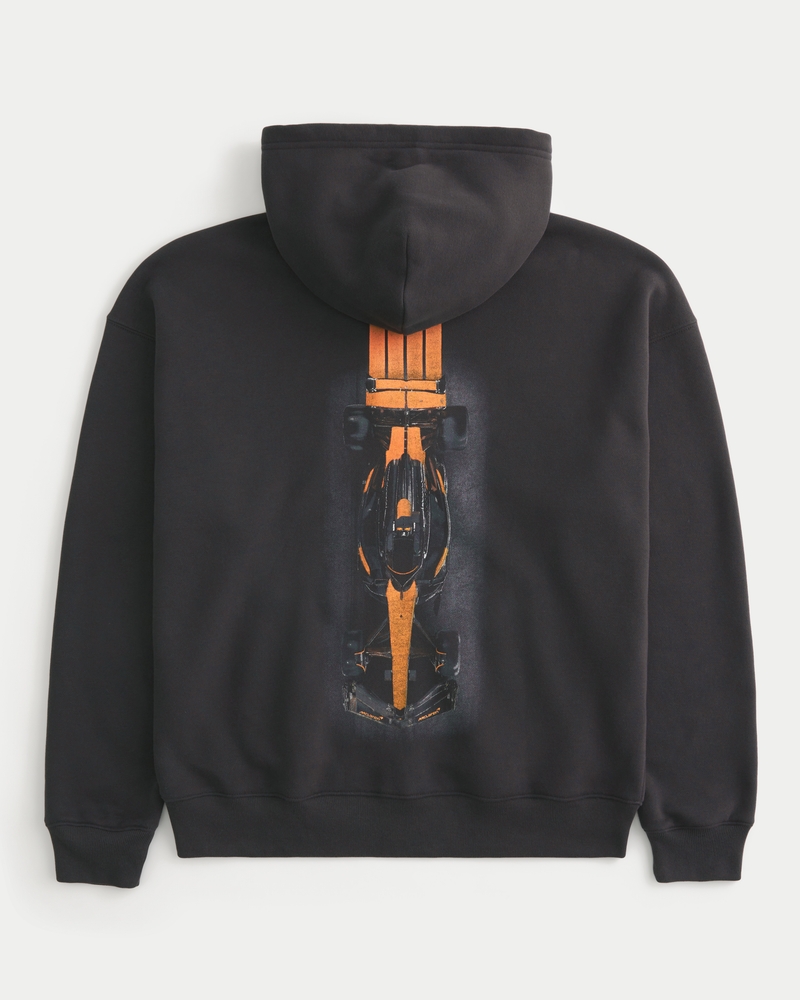 Boxy McLaren Graphic Zip-Up Hoodie