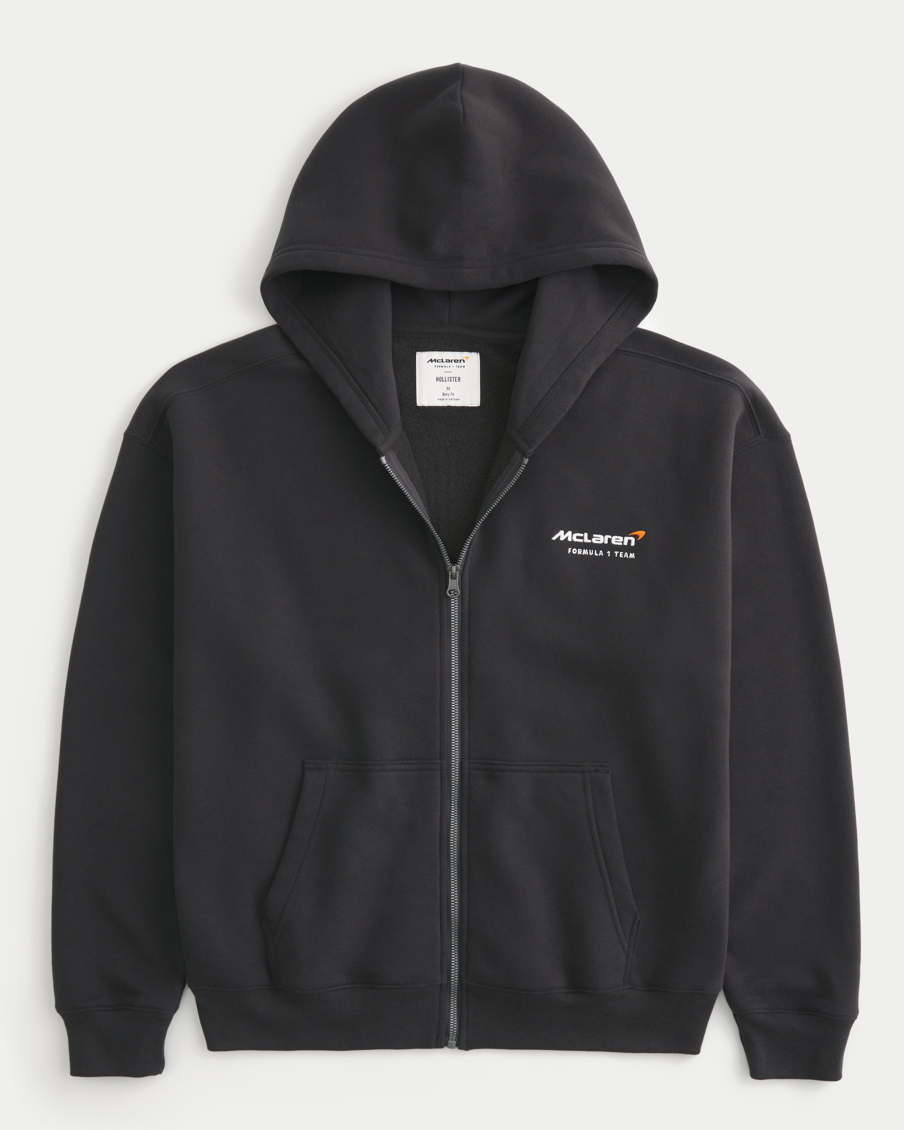 Boxy McLaren Graphic Zip-Up Hoodie