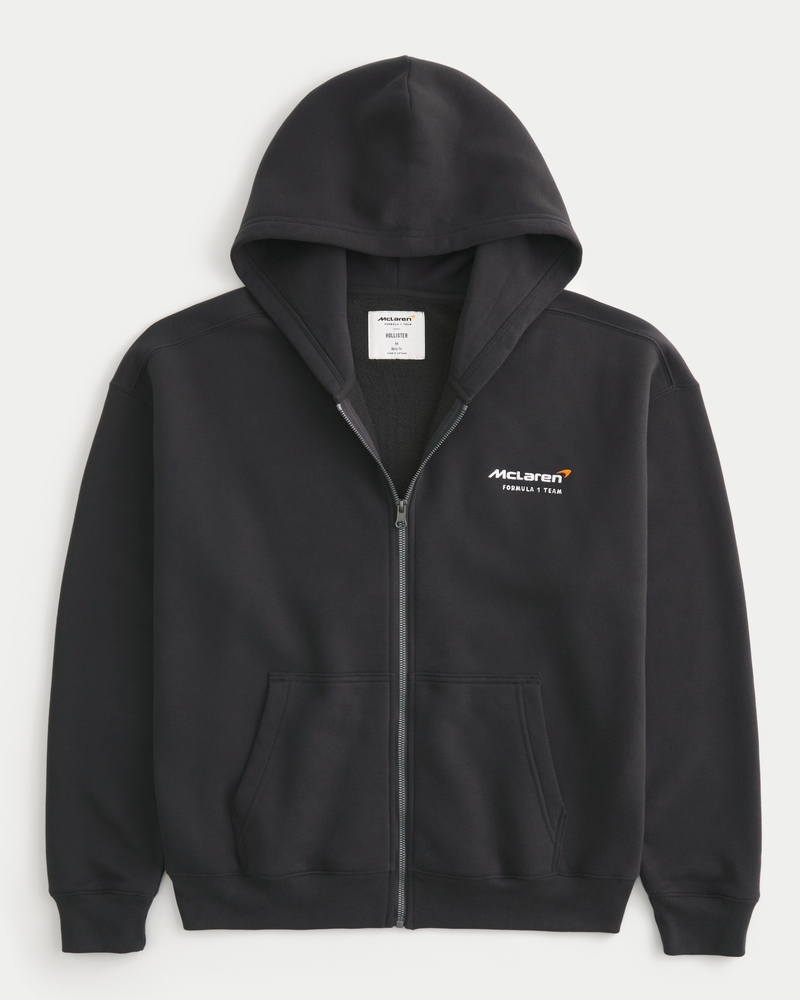 Boxy McLaren Graphic Zip-Up Hoodie