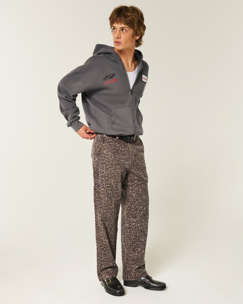 Boxy Oracle Red Bull Racing Graphic Zip-Up Hoodie