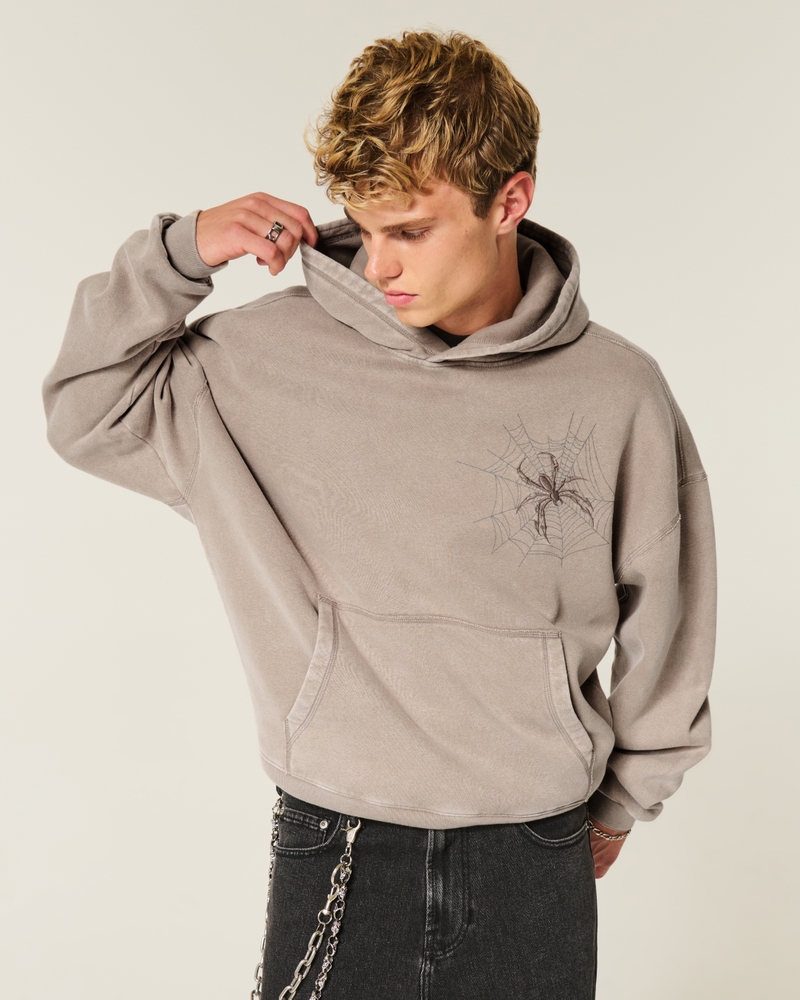 Boxy Graphic Crew Sweater