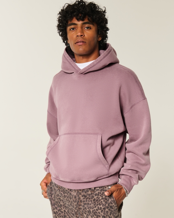 Baggy Cinch Hoodie, Dunkelmalvenfarben view 1