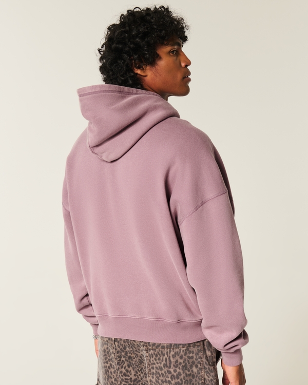 Baggy Cinch Hoodie, Dunkelmalvenfarben view 2
