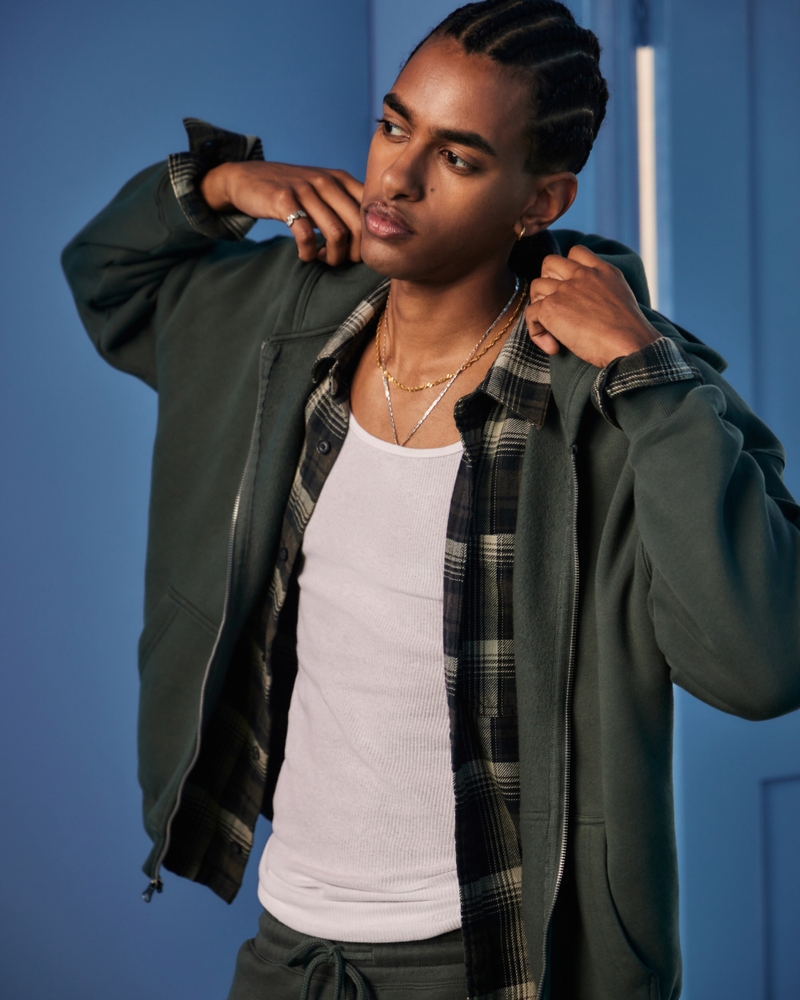 Boxy Zip-Up Hoodie