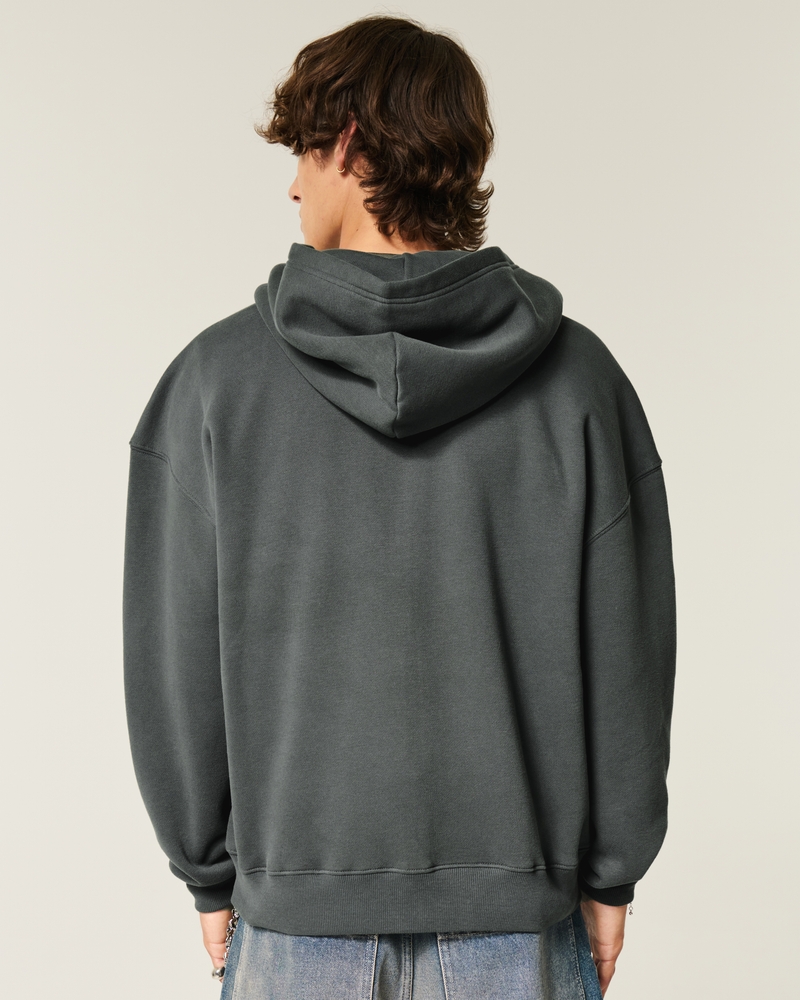 Boxy Zip-Up Hoodie
