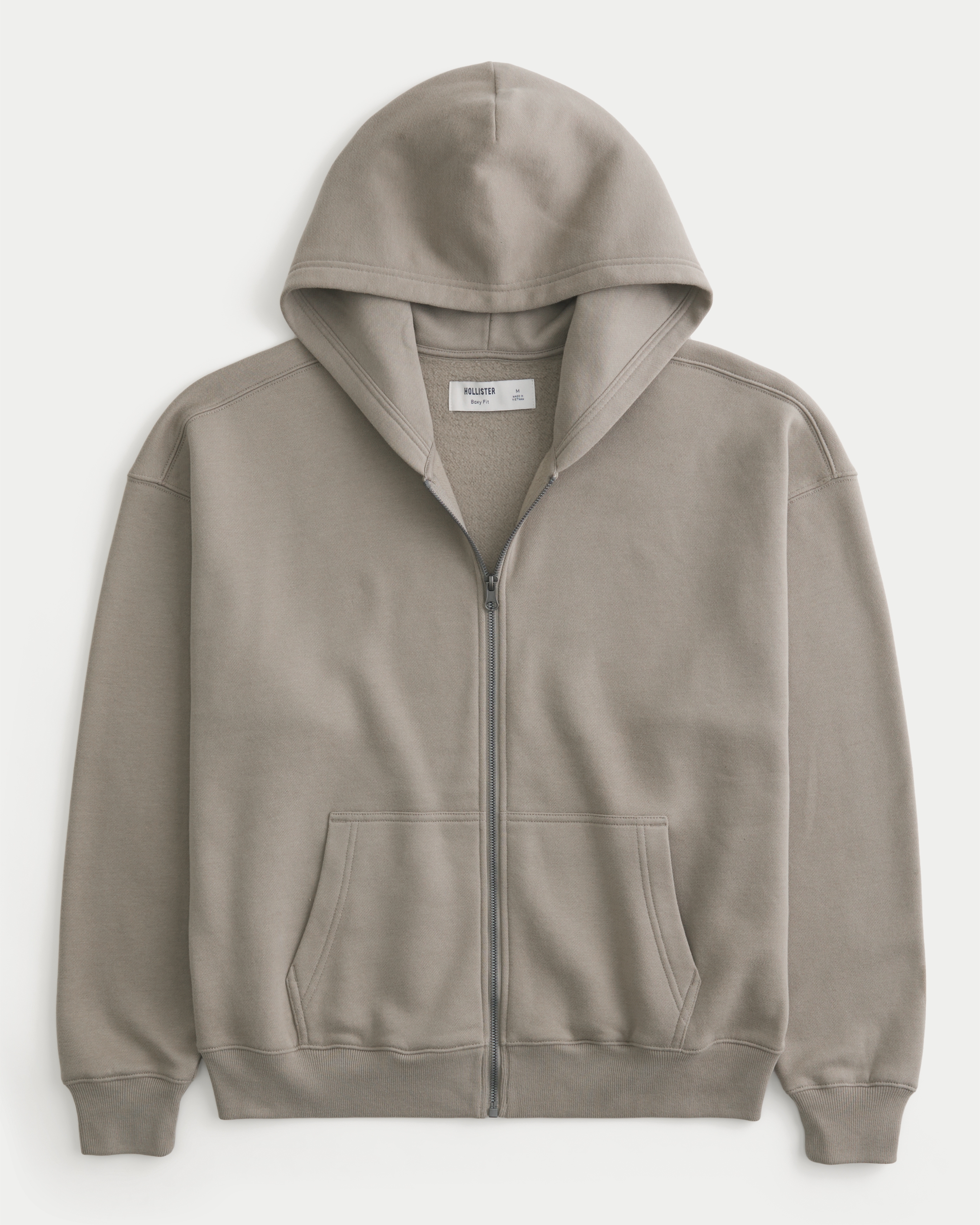 Boxy Zip-Up Hoodie
