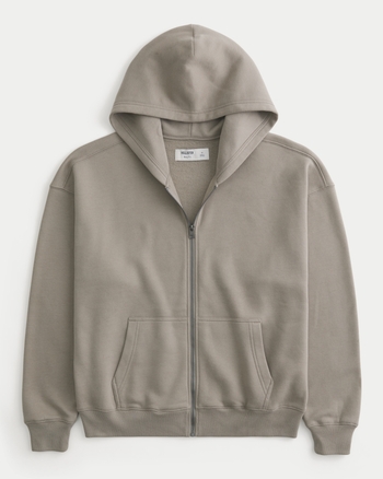 Men's Boxy Zip-Up Hoodie | Men's Tops | HollisterCo.com