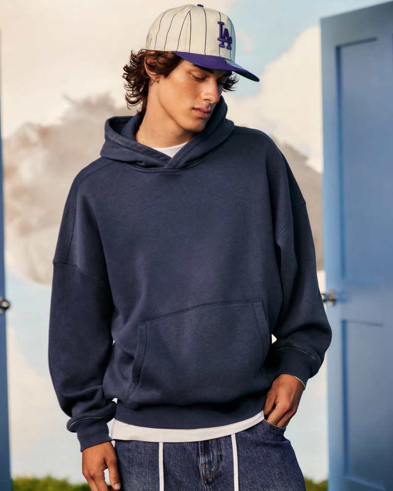Boxy Flame Graphic Hoodie