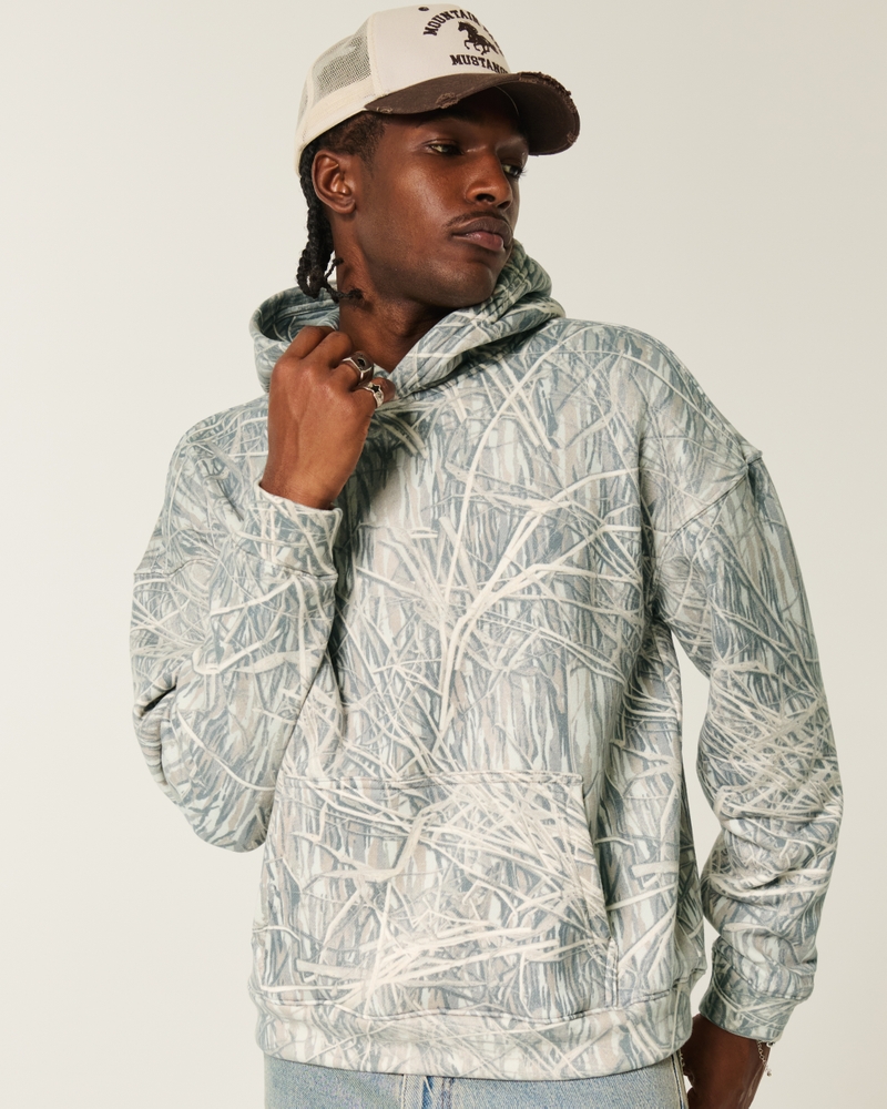 Boxy Graffiti Graphic Hoodie