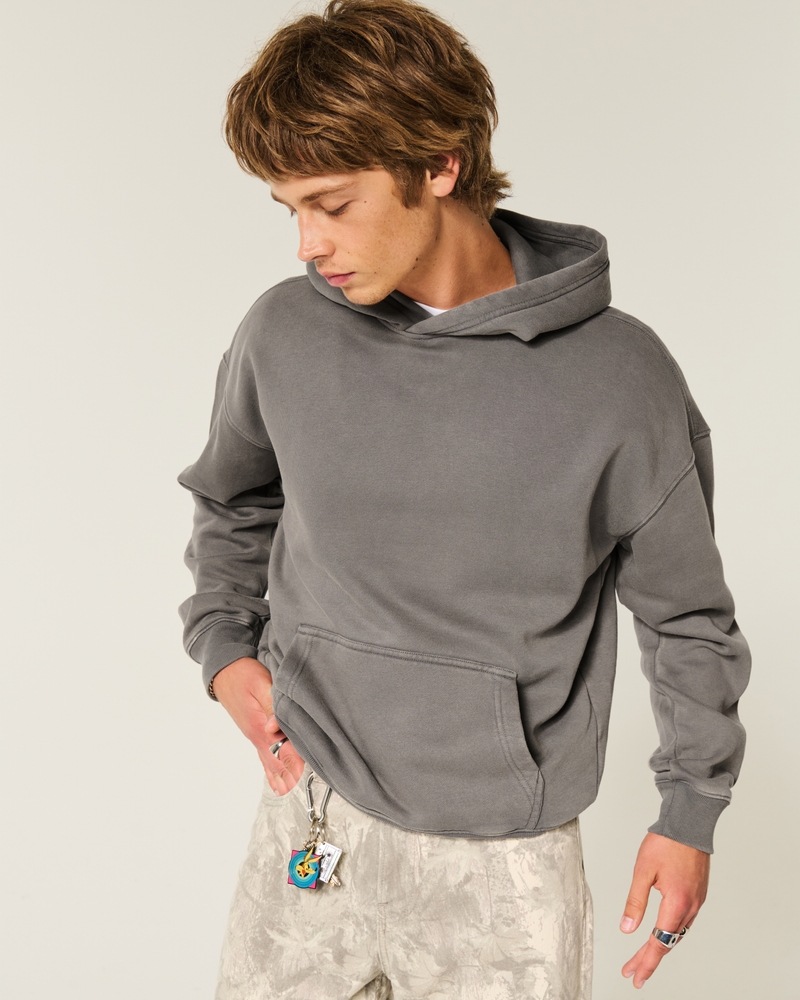 Boxy Graffiti Graphic Hoodie