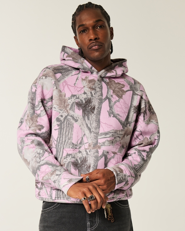 Boxy Hoodie, Pink Camo view 1