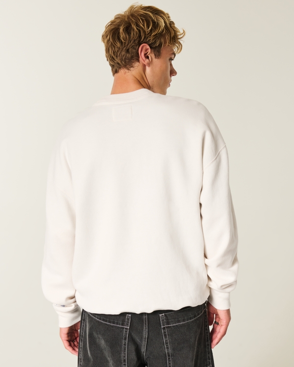 Duke University Blue Devils Graphic Crew Sweatshirt, Cream view 2