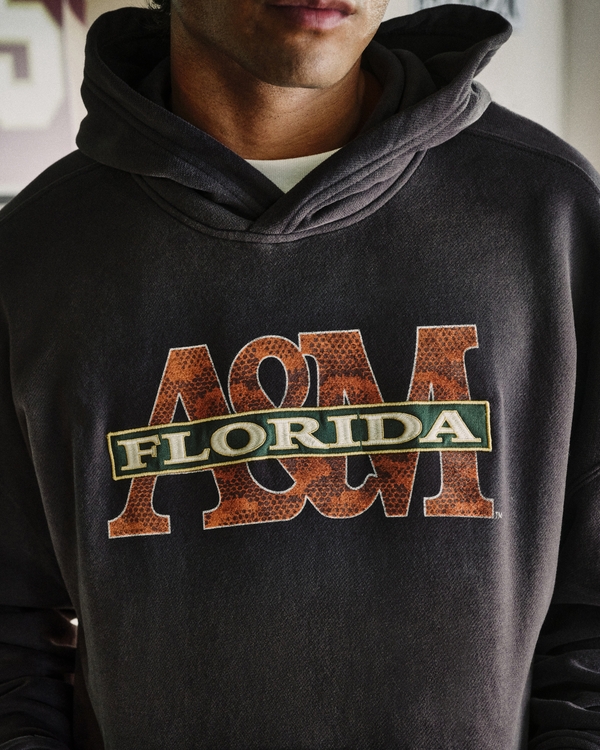 Florida A&M University Rattlers Graphic Hoodie, Faded Black view 1
