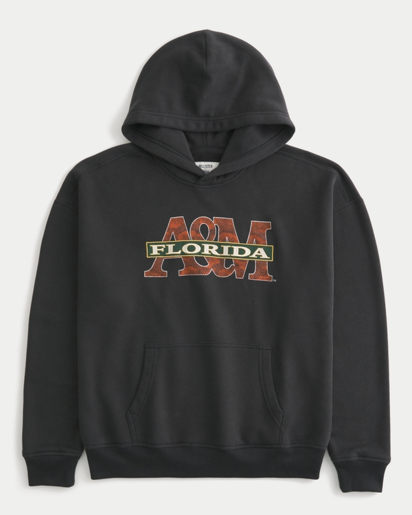 Florida A&M University Rattlers Graphic Hoodie, Faded Black view 1