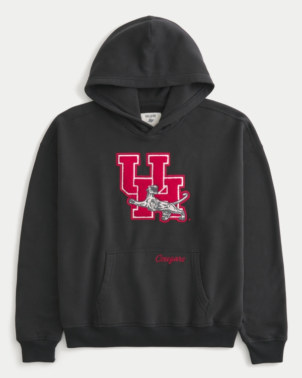 Boxy University of Houston Cougars Graphic Hoodie