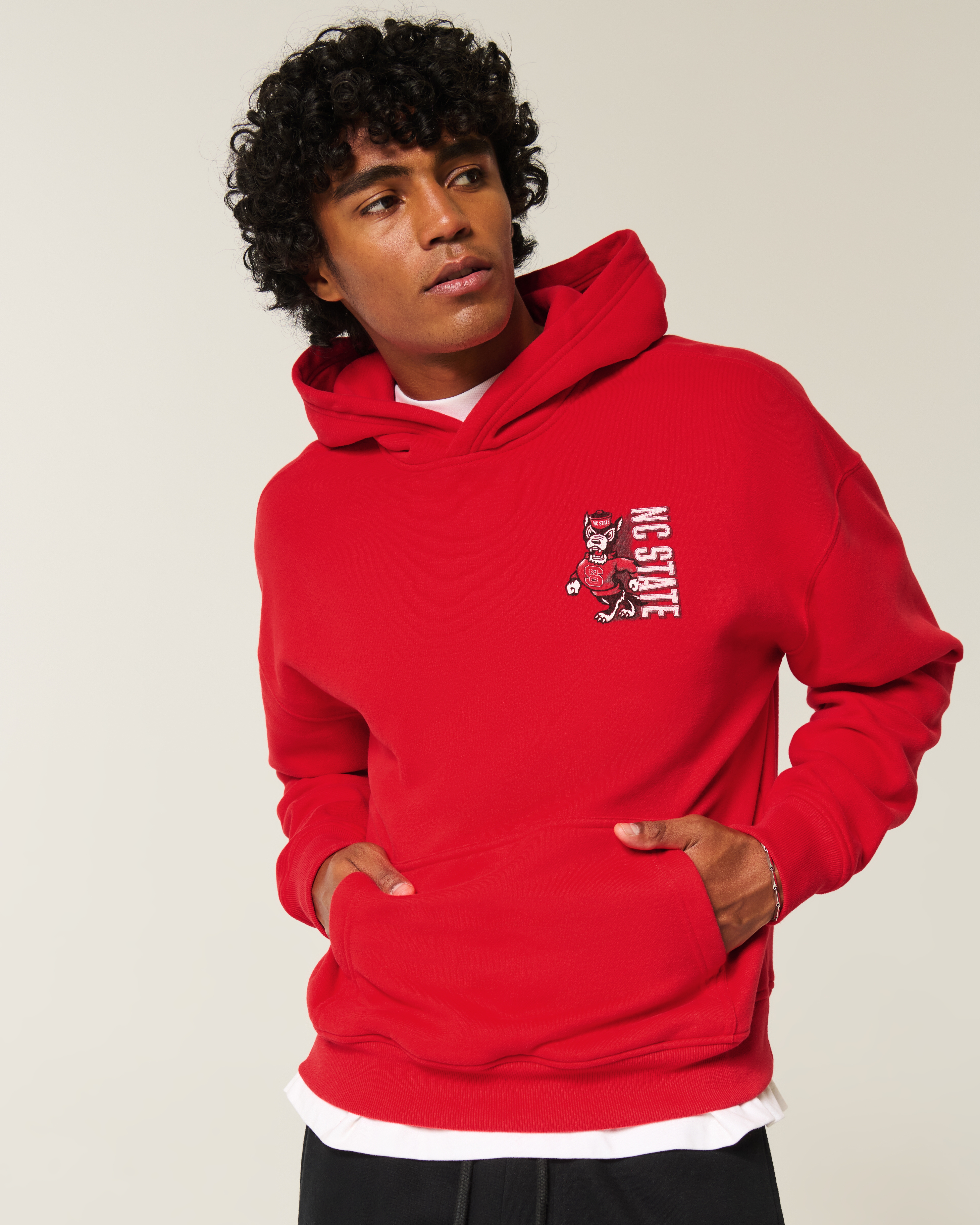 Boxy North Carolina State University Wolfpack Graphic Hoodie