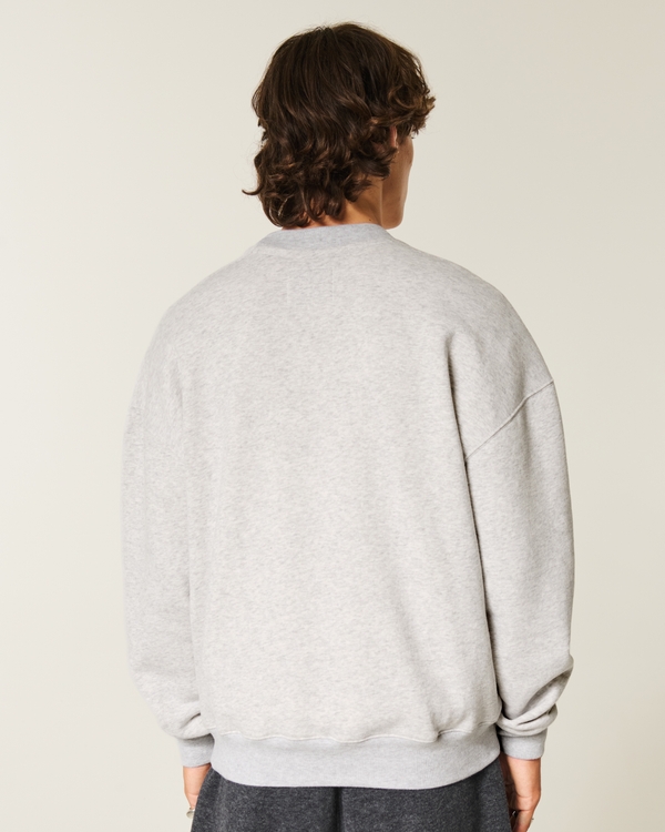 Men's Boxy New York University Violets Graphic Crew Sweatshirt