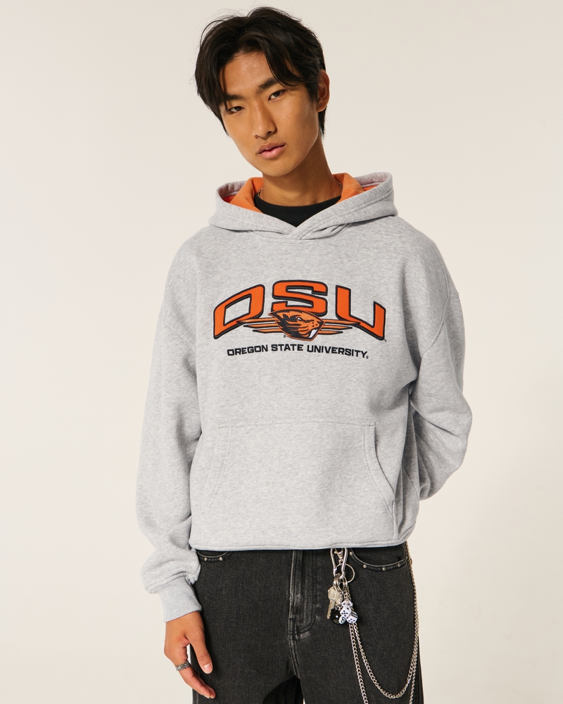 Men's Boxy Oregon State University Beavers Graphic Hoodie Men's