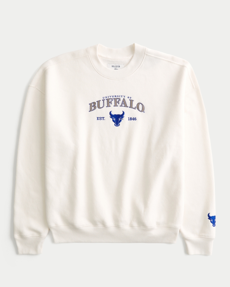 Boxy University at Buffalo Bulls Graphic Crew Sweatshirt