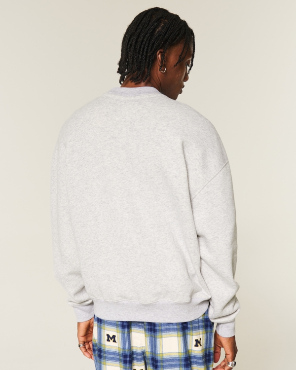 Boxy University of Michigan Wolverines Graphic Crew Sweatshirt