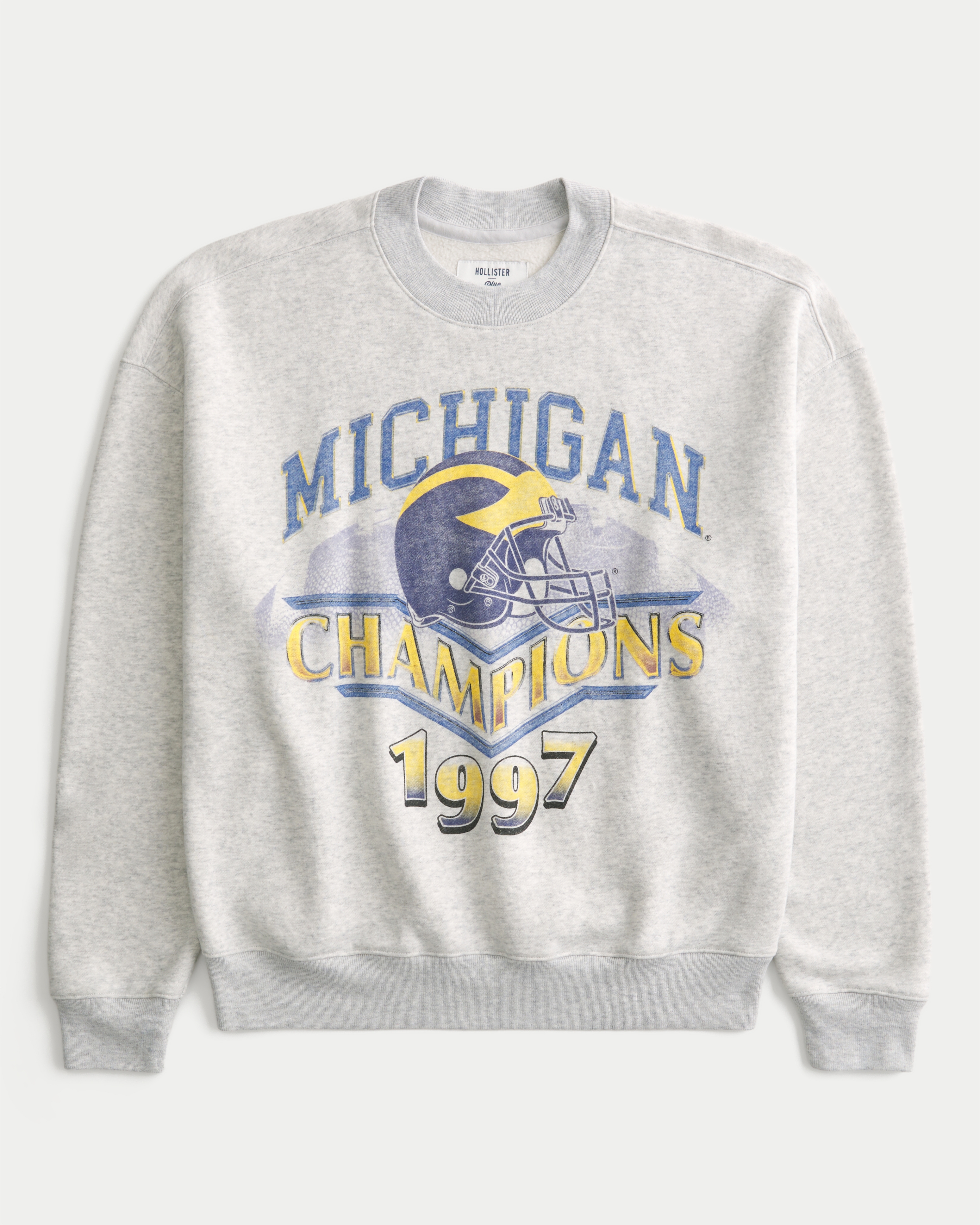 Boxy University of Michigan Wolverines Graphic Crew Sweatshirt