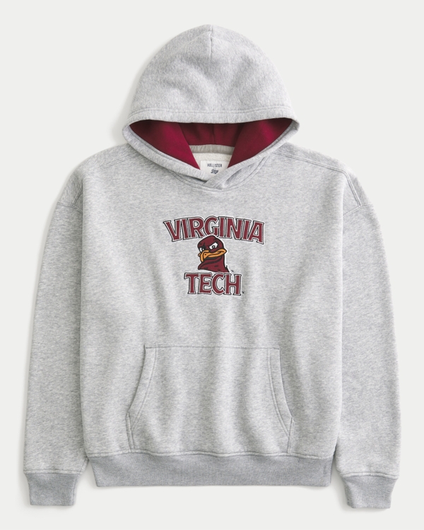 Boxy Virginia Tech Hokies Graphic Hoodie