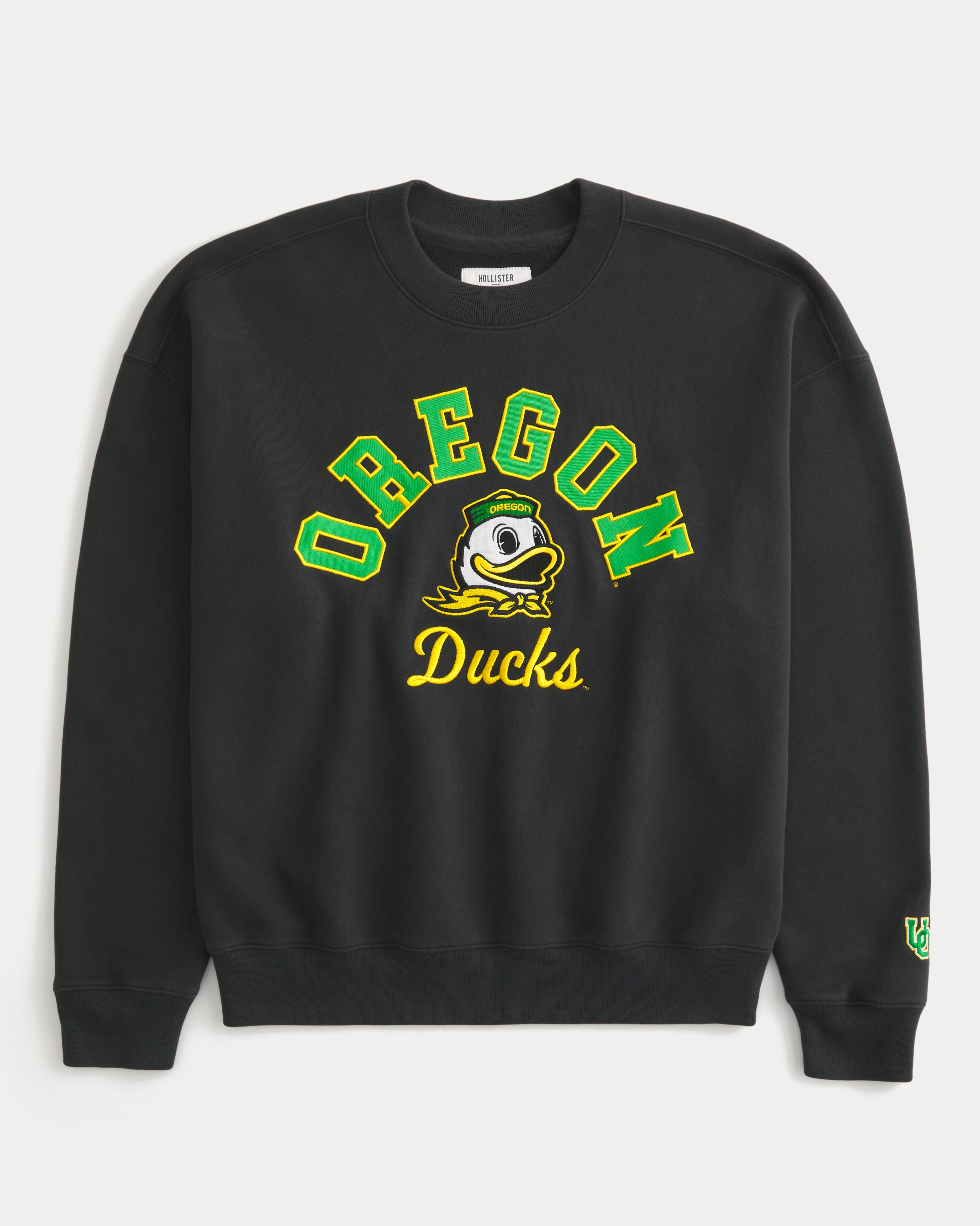 Boxy University of Oregon Ducks Graphic Crew Sweatshirt