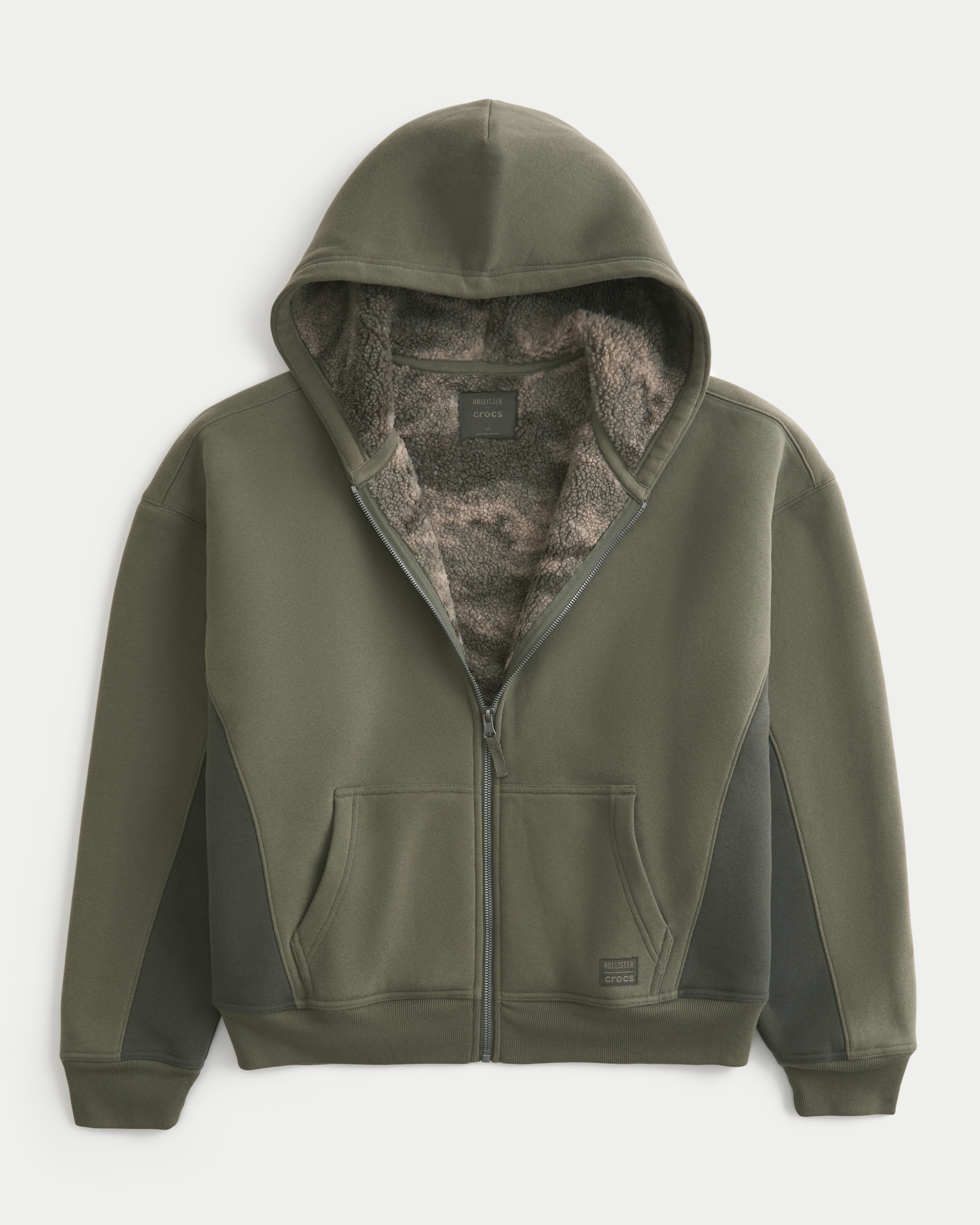 Hollister x Crocs Sherpa-Lined Zip-Up Hoodie