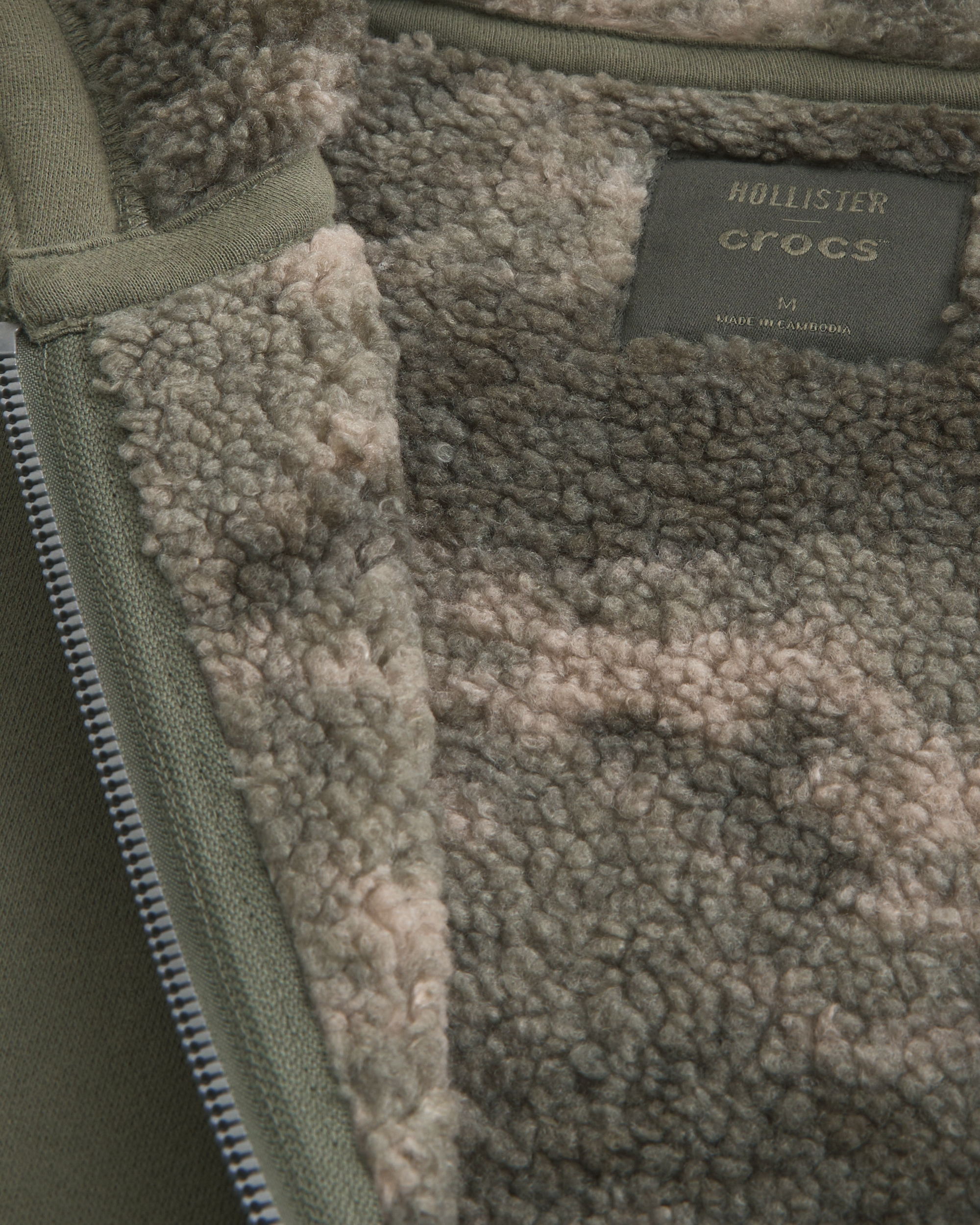 Hollister x Crocs Sherpa-Lined Zip-Up Hoodie
