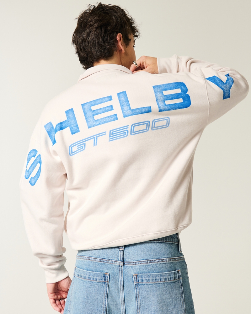 Boxy Shelby Graphic Half-Zip Sweatshirt