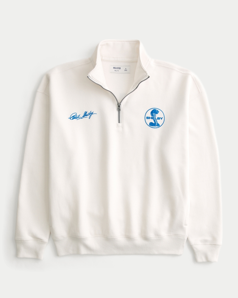 Boxy Shelby Graphic Half-Zip Sweatshirt
