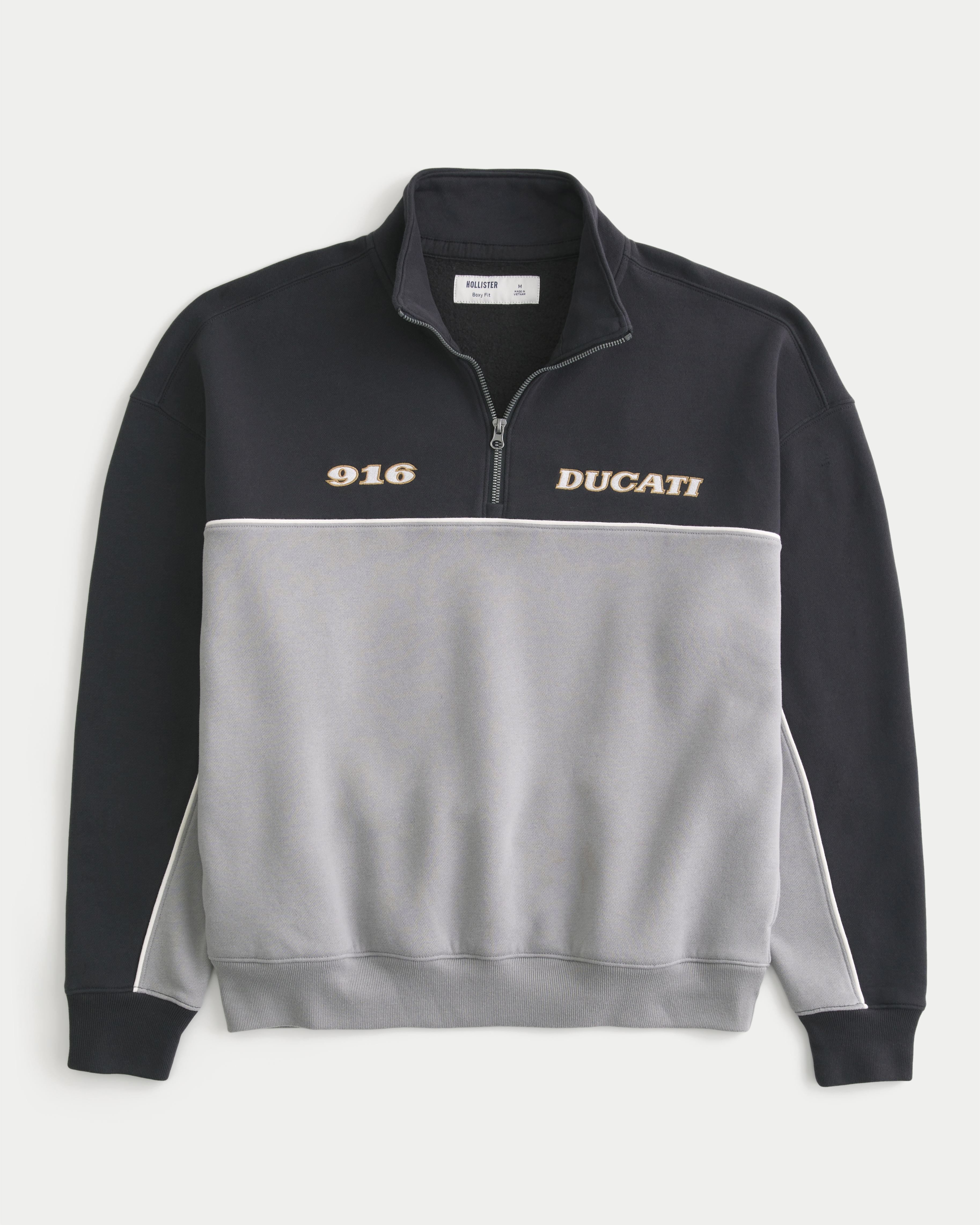 Hollister Boxy Ducati Graphic Half-Zip Sweatshirt at