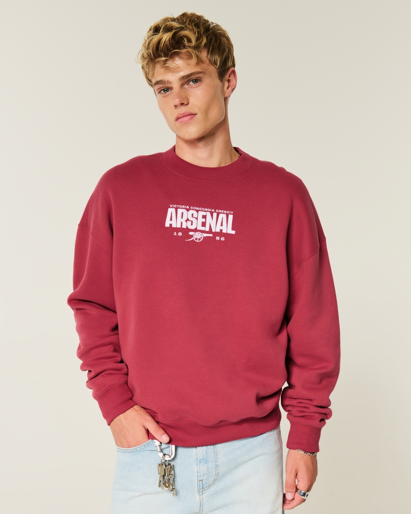 Boxy West Virginia University Graphic Crew Sweatshirt