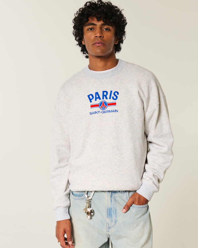 Men's Boxy Paris Saint-Germain Graphic Crew Sweatshirt Men's
