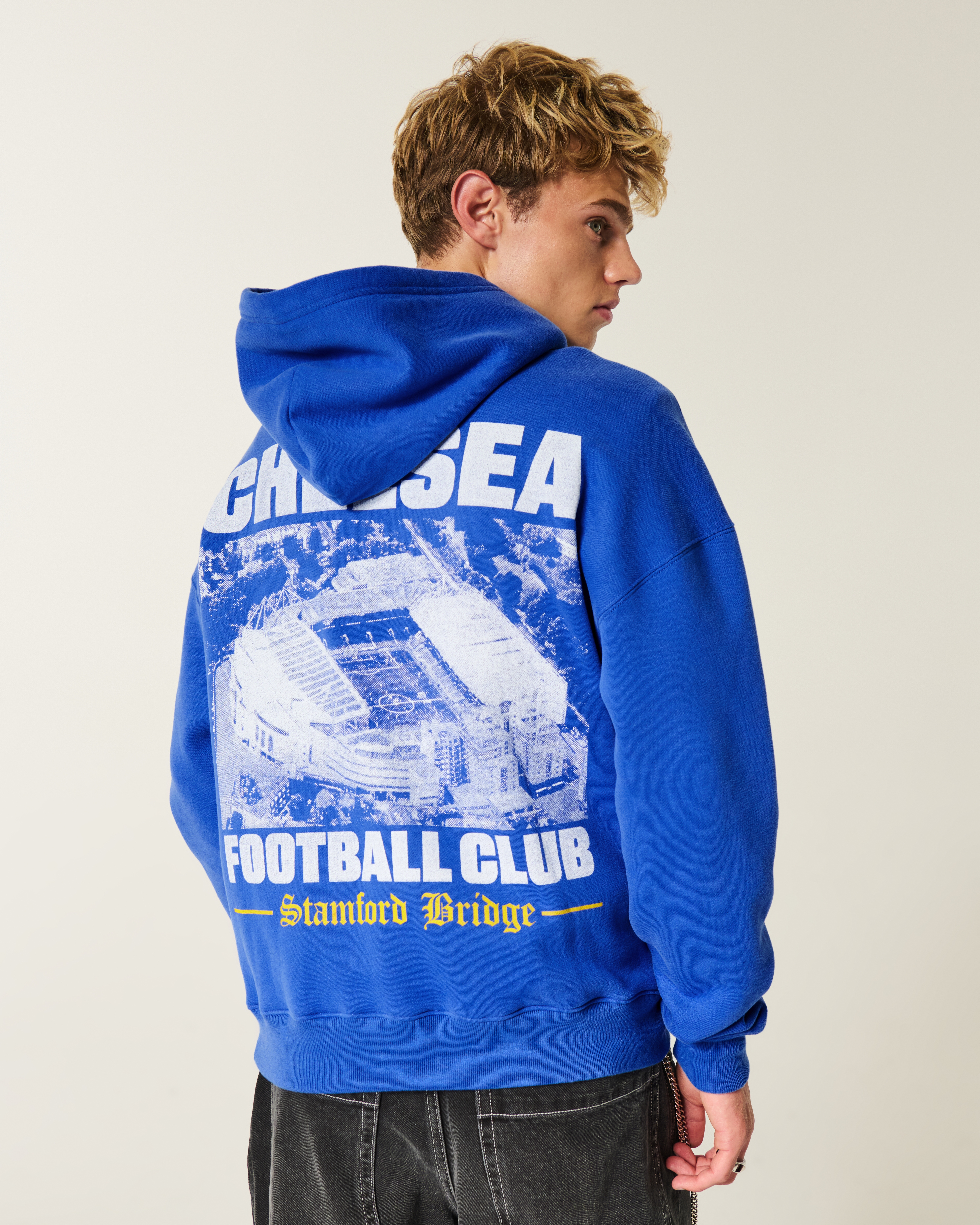 Boxy Chelsea FC Graphic Hoodie