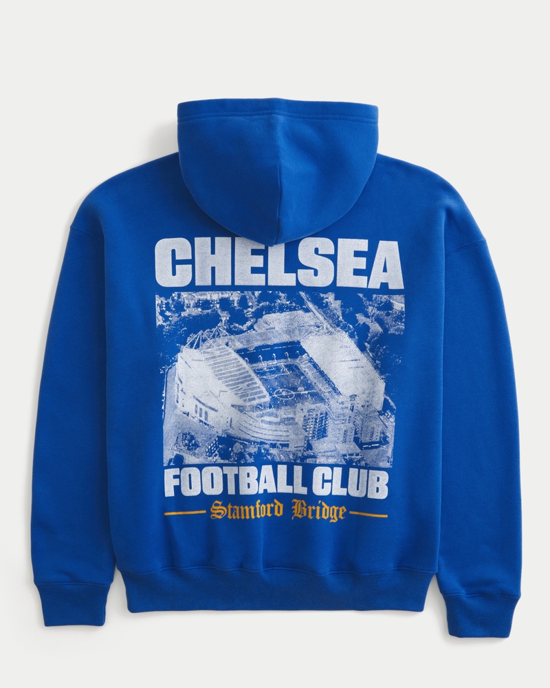 Boxy Chelsea FC Graphic Hoodie