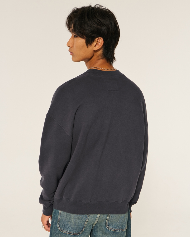 Boxy University of Nebraska Cornhuskers Graphic Crew Sweatshirt