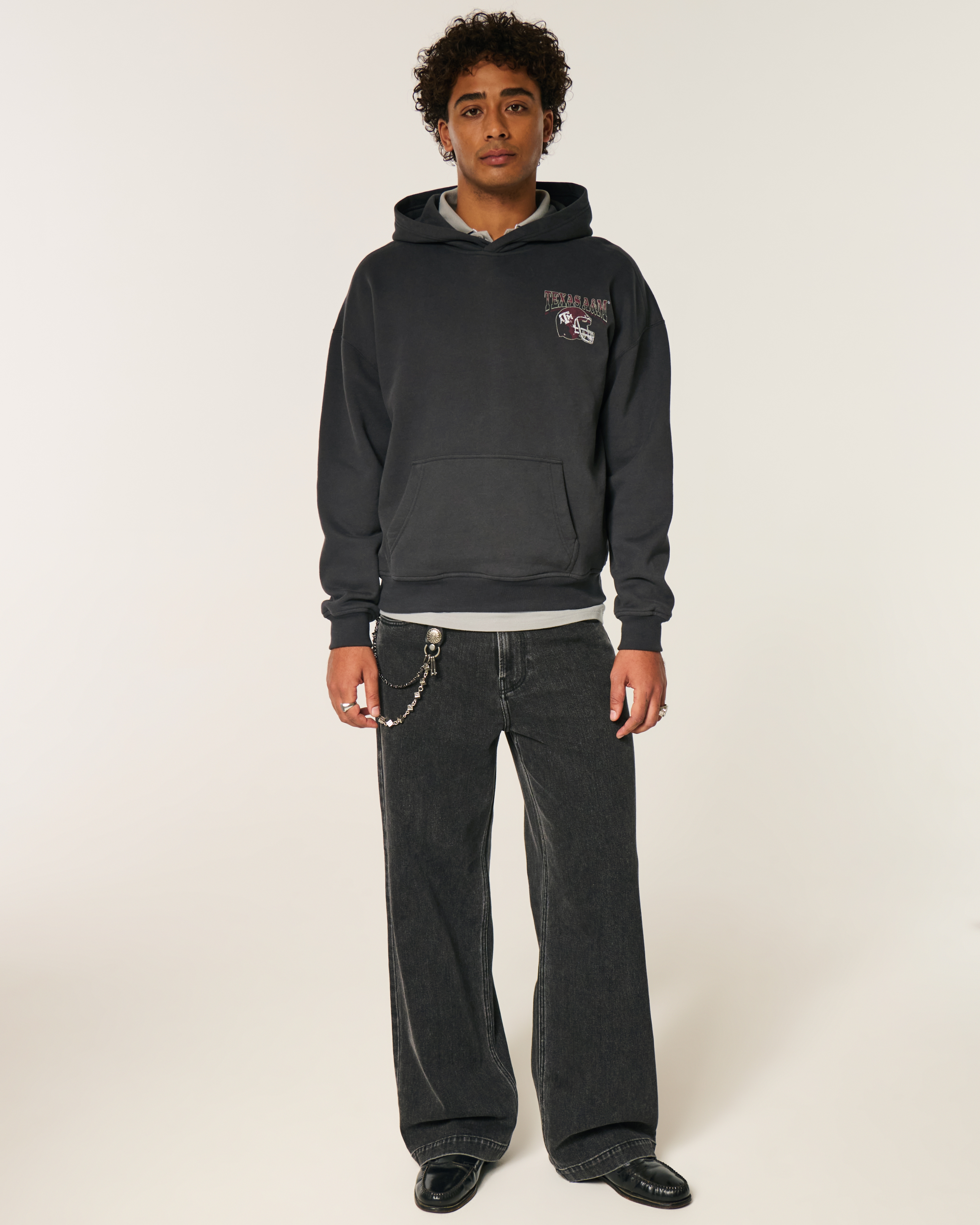 Boxy Texas A&M University Aggies Graphic Hoodie