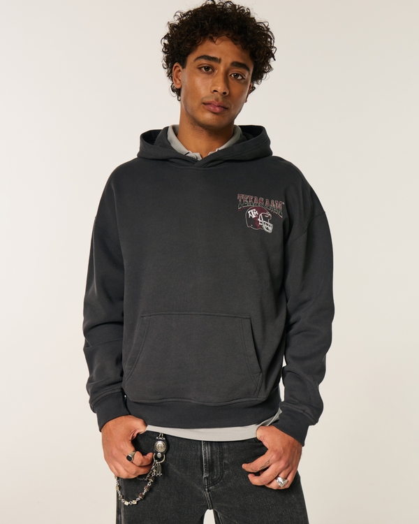 Boxy Texas A&M University Aggies Graphic Hoodie