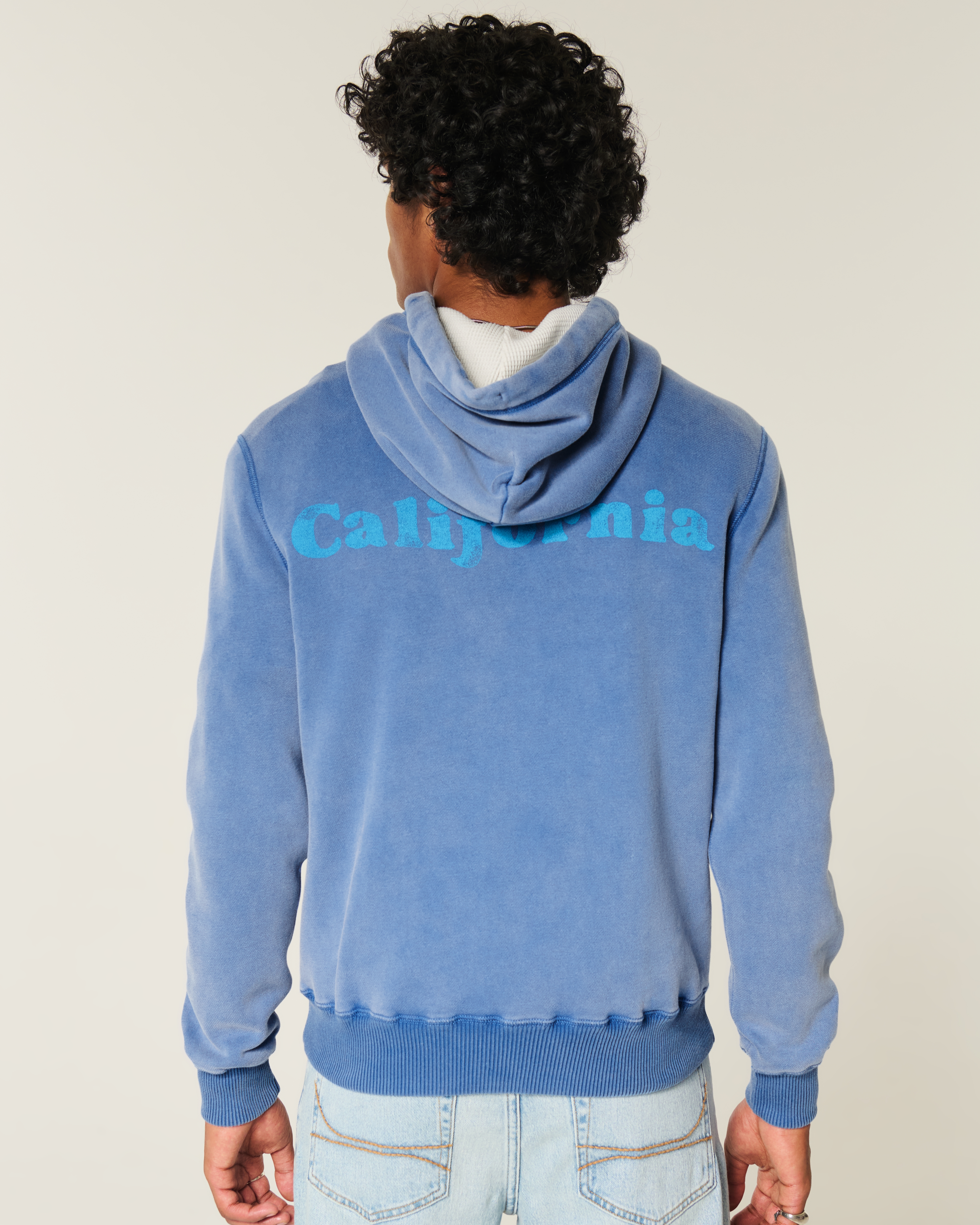 Waffle-Lined Hollister Surfboards Graphic Hoodie