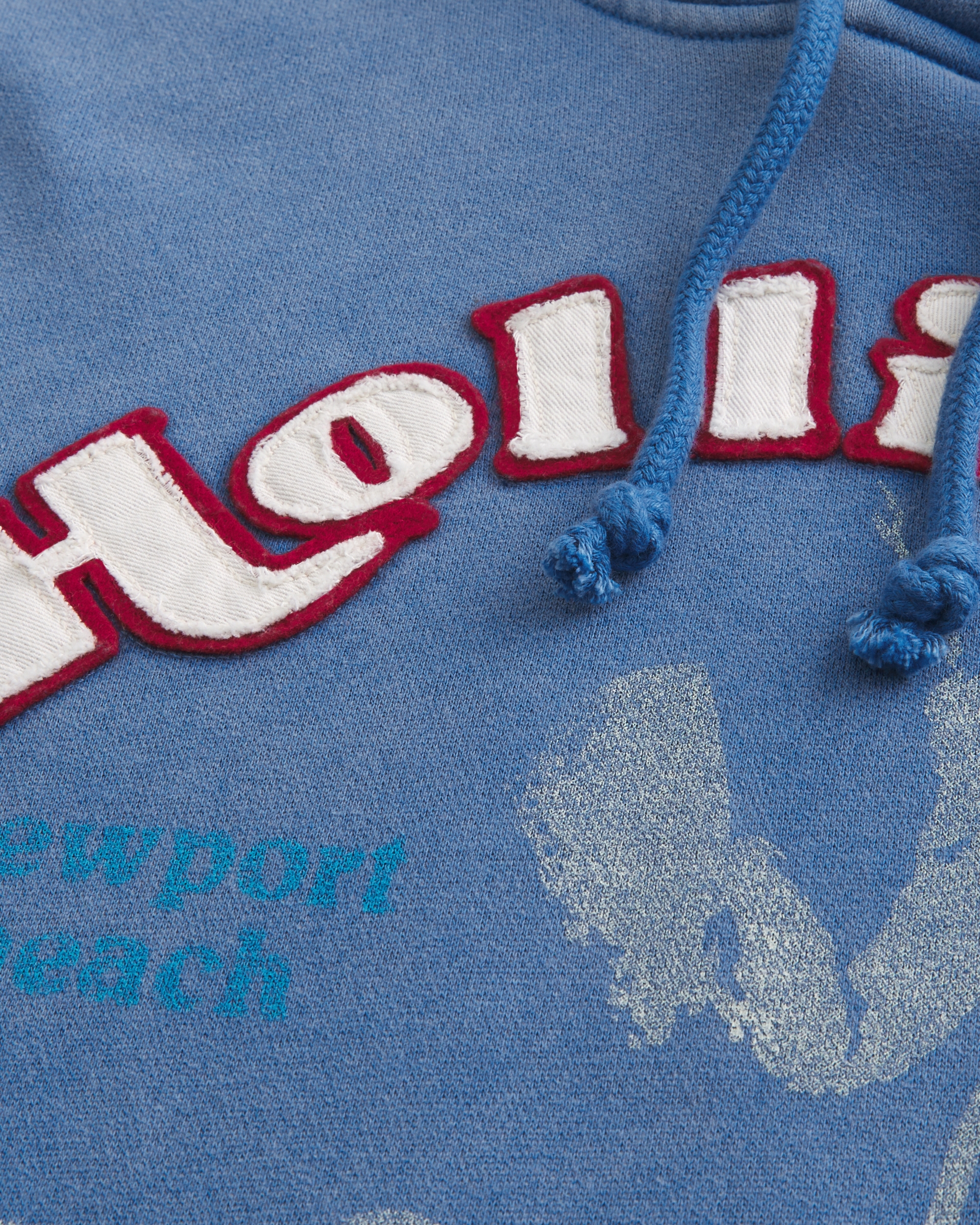 Waffle-Lined Hollister Surfboards Graphic Hoodie