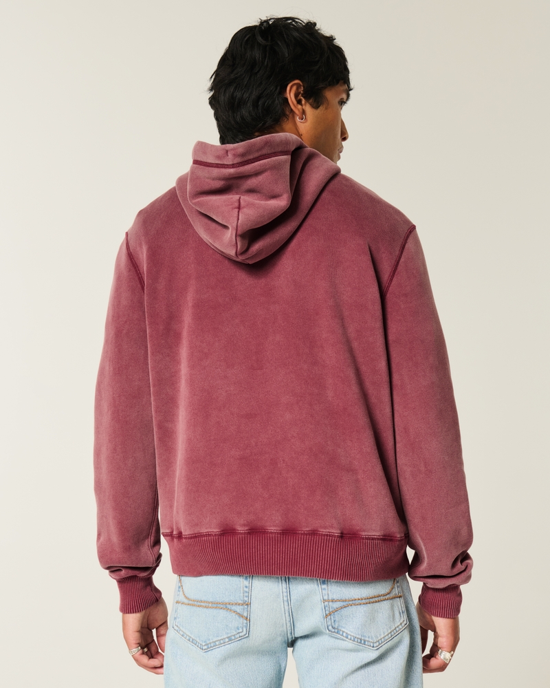 Waffle-Lined Newport Beach Graphic Hoodie